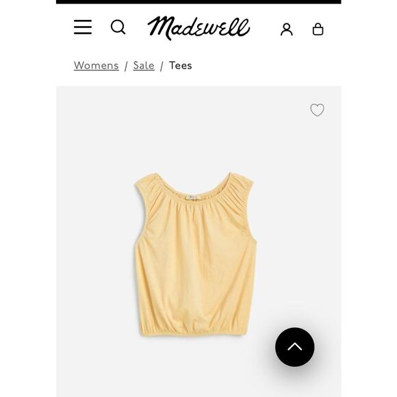 3 for $9 Madewell Baloon Yellow Top M - Picture 1 of 6